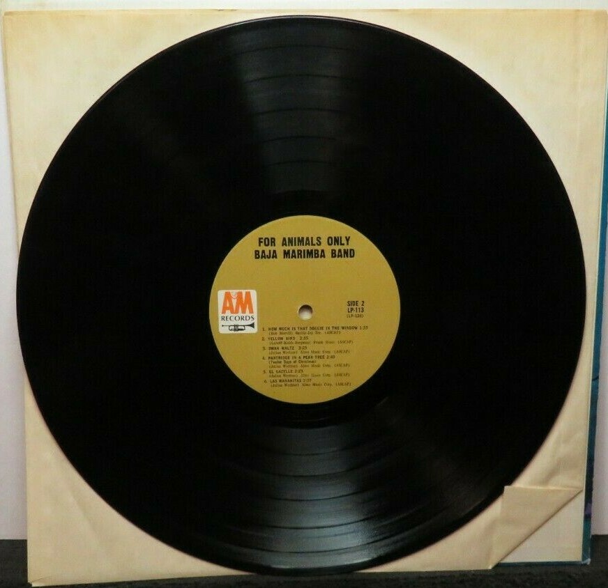 BAJA MARIMBA BAND FOR ANIMALS ONLY (VG) LP113 LP VINYL RECORD eBay