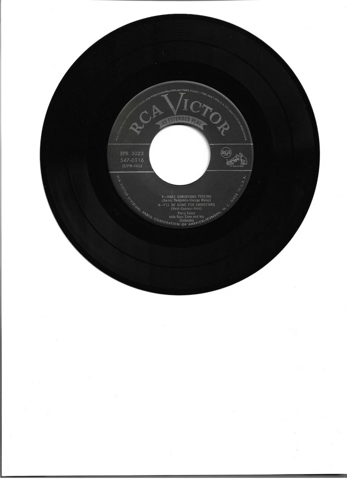 1952 PERRY COMO EP CHRISTMAS SONGS 8 SONGS NM COND. W/Orig Pic Sleve 45 rpm 7" - Image 4 of 4