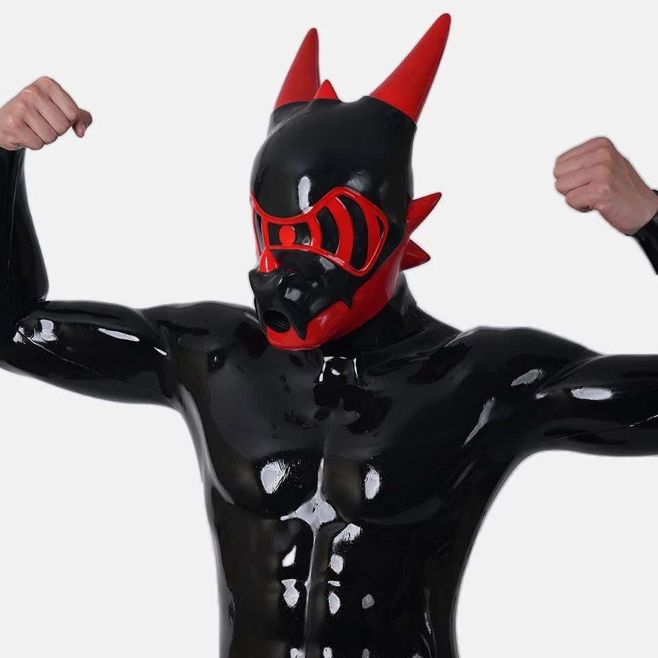 Furrjoi Silicone Hypno Dragon Drone Mask Furry Fetish Pet Play Party Hood Cos - Image 4 of 4