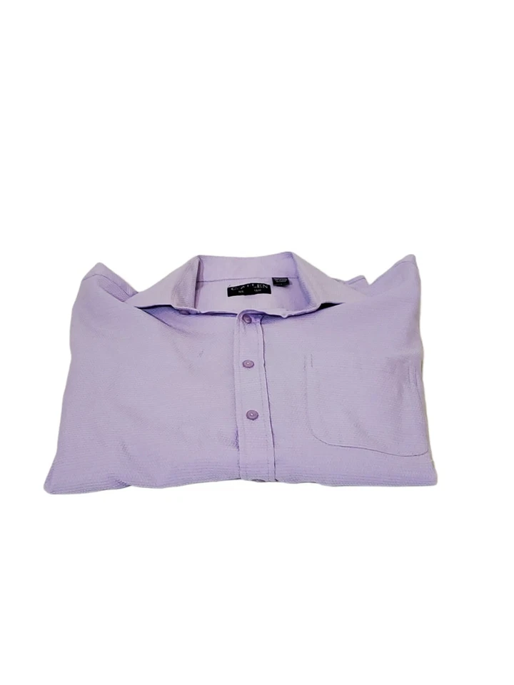 Camisa de vestir C Allen New York para hombre con botones púrpura 16,5 X 34/35 Foto 2 de 4