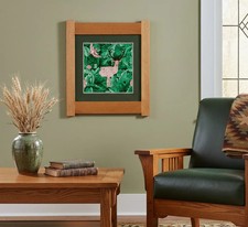 Mission Quarter Sawn Oak Framed Artwork Woodland Harmony on The Hot Collector