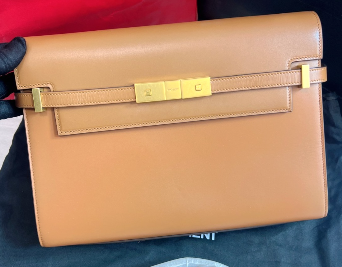 YSL Saint Laurent Manhattan caramel Shoulder bag Crossbody Almost Brand NEW