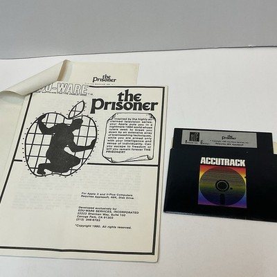 Vintage Apple II Game THE PRISONER Interactive Fantasties Edu ware