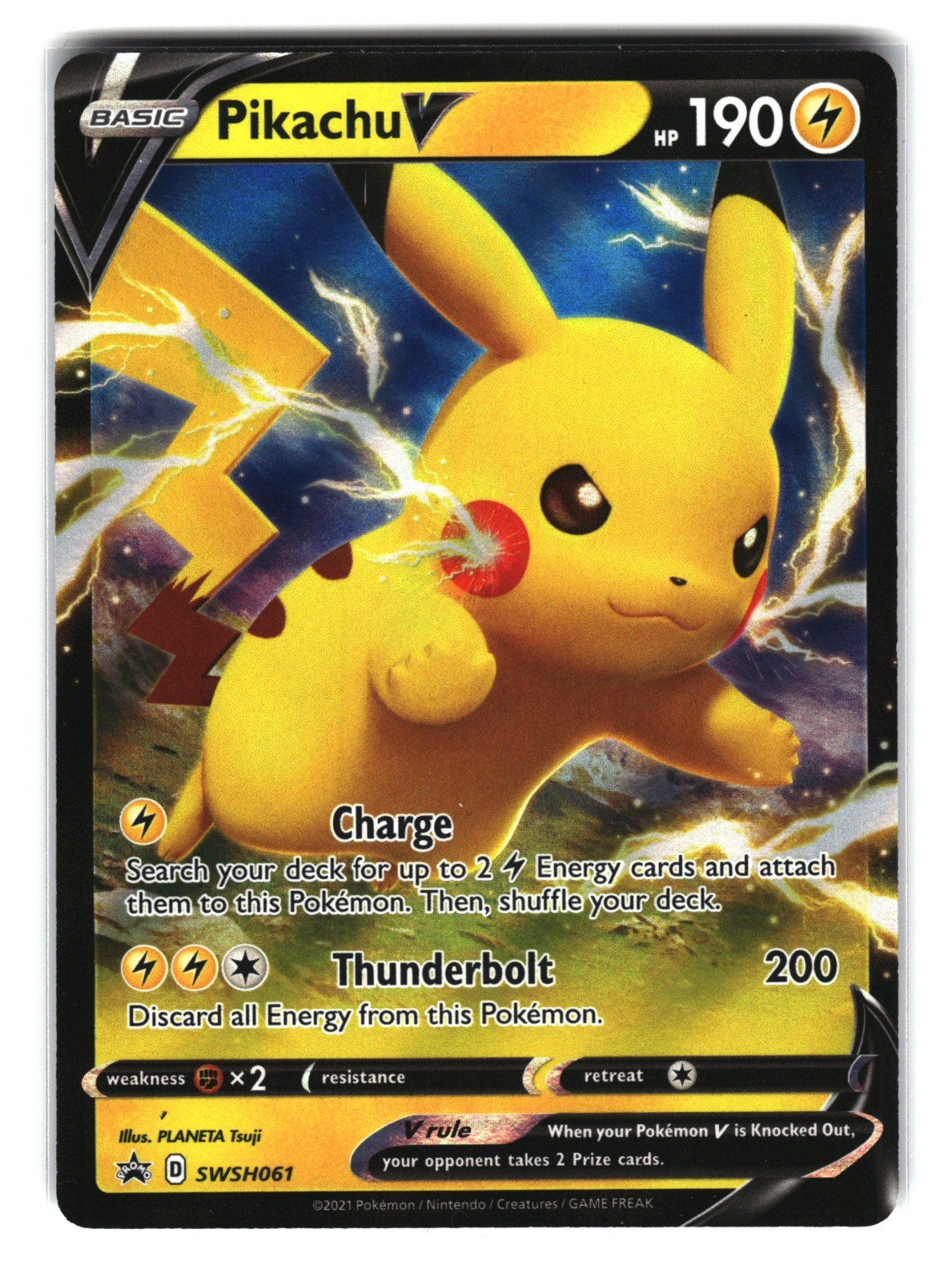 Pikachu V SWSH061 Holo Promo Pokemon Card