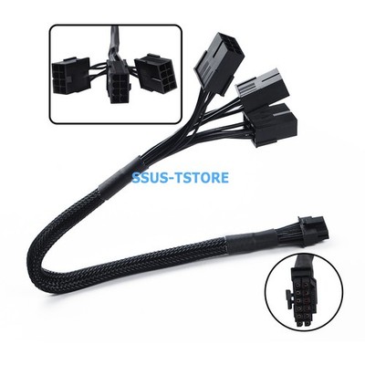 For NVIDIA PCIe 12VHPWR 12+4-pin to 3x PCIe 8-pin Adapter Cable 11.8''