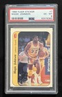 MAGIC JOHNSON HOF • 1986 FLEER STICKER #7 PSA 6 EX-MT Los Angeles Lakers