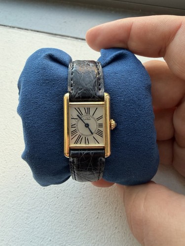 Must de Cartier Tank, quartz, vermeil
