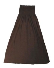 Vestido Vintage Tubo Top 1X Negro Tejido 25-44+" Pecho 44" Largo Sin Tirantes Bandeau