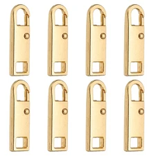8Pcs Metal Zipper Pull Replacement for Luggage, Gold Small