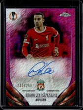 2023-24 Topps Chrome UEFA Thiago Alcantara Auto Pink Shimmer Refractor #/250