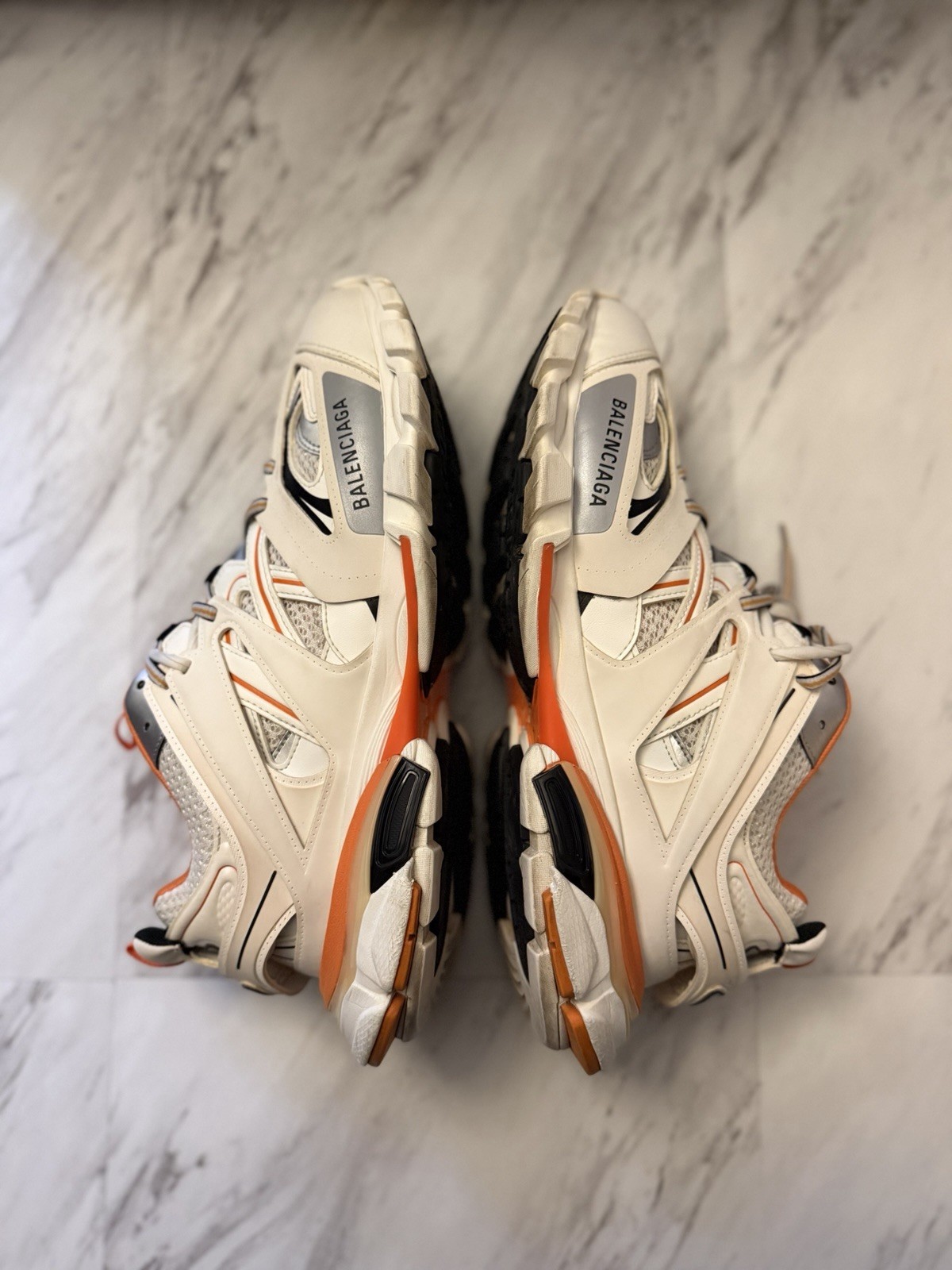 Size 44 - Balenciaga Track White Orange - Preowned No Box thumbnail 4