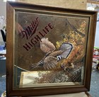 Miller High Life Beer Diamond Wildlife Series 3 Mirror Sign Grouse First Flush — photo 1