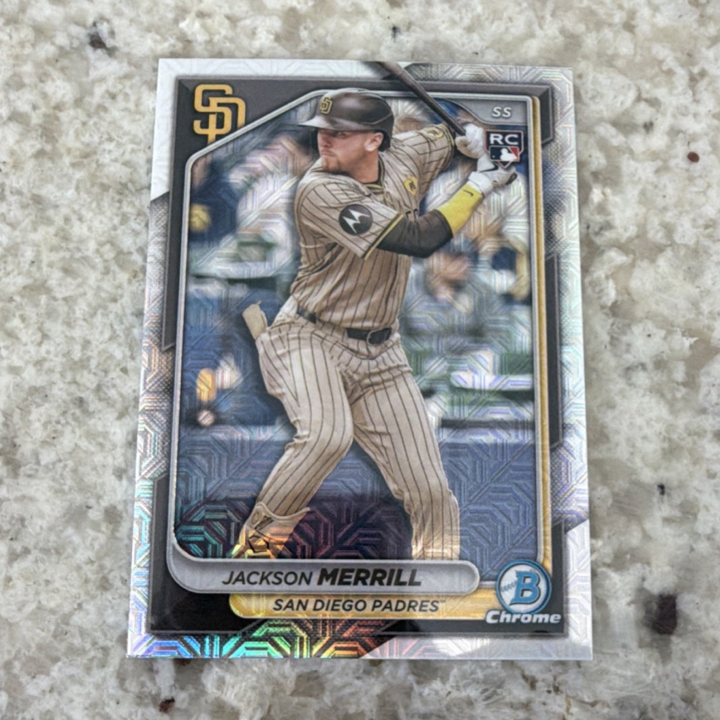 Bowman 2024 Chrome Mojo Refractor Jackson Merrill Rookie Padres #27