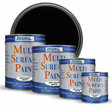 Bedec Multi-Surface MSP Paint All In One Interior Exterior Gloss Black 250ml-5L