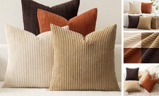 Boho Farmhouse Throw Pillow Covers 18x18 18" x 18" Pack of 4 Brown-beige