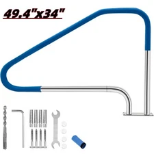 US Pool Handrail 49.4x34" Pool Railings for Inground Pools Swimming Safety 375lb