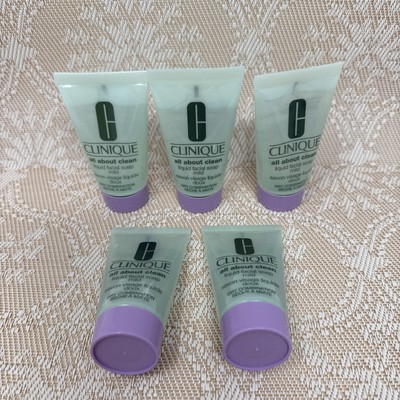 Lot 5 Clinique All About Clean Liquid Facial Soap Mild 1.0 oz /30ml    CJ 9