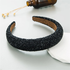 Luxury Crystal Wide Headbands for Women Girls Fashion Hairbands Elastic Hair Hoo