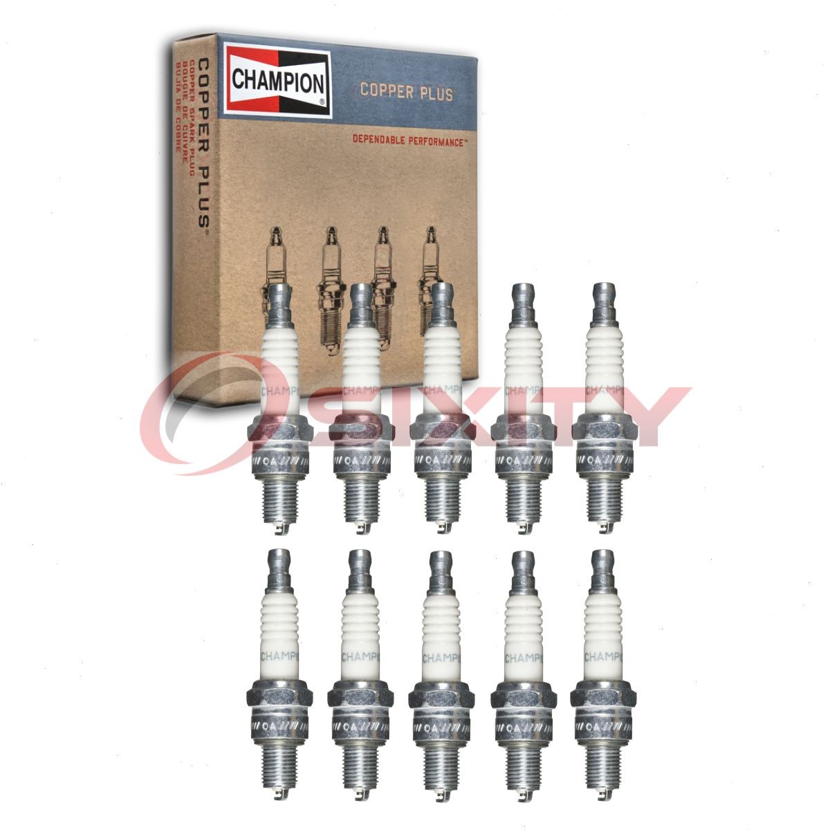 10 pc Champion Copper Plus 808 Spark Plugs for Z9Y U7A U4A U22FU U22FSZU rc