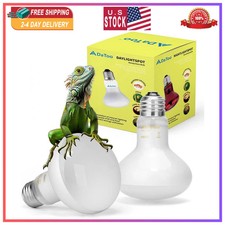 100W Reptile Basking Heat Lamp UVA Daylight Bulb for Lizards Turtles 2 Pack