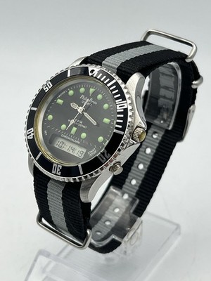 Philip Persio Chrono-Alarm Armbanduhr Analog / Digital Quartz ø40mm GEPRÜFT 