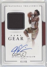 2016-17 Panini National Treasures Game Gear 41/49 Justise Winslow #5 Auto 0s5s