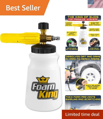 #ad Foam King Foam Cannon for Pressure Washer Car Wash Soap Sprayer with 1 4quot; Qu... $55.99