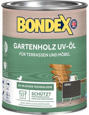 Bondex Holz Öl UV 750 ml, grau Holzöl Holzpflege Holzschutz