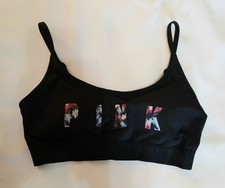 Victoria Secret Pink Black Sports Bra L