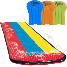 Wham-O Slip N Slide Triple Slip and Slide with 3 Bodyboards Premium Lawn Water S
