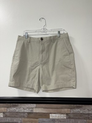 Amazon Essentials Men's Khaki Flat-Front Classic Shorts Size 34