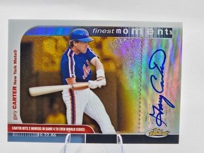 2003 Topps Finest Moments #FMA-GC Gary Carter Auto METS