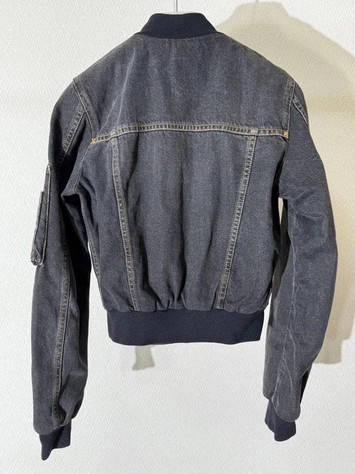 Dolce & Gabbana D&G Denim MA-1 Chaqueta Militar Blusa Abrigo Mujer Talla 36 Índigo Foto 3 de 4