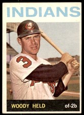 1964 Topps #105  WOODY HELD  Cleveland Indians  EX-EX+