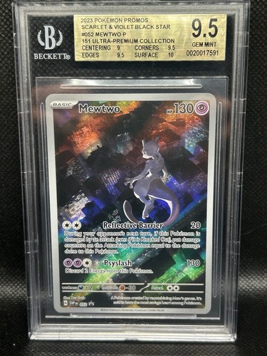 Mewtwo 052 Scarlet Violet 151 Promo Illustration Rare BGS 9.5