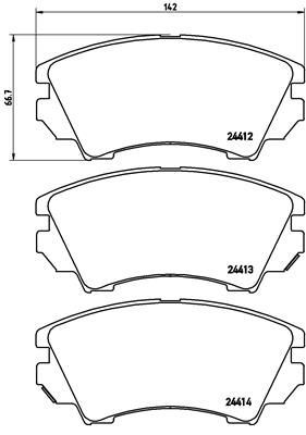 2X Brembo Bremsbelagsatz, Scheibenbremse P 59 055 FüR Bentley Chevrolet Opel-image