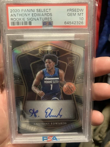 2020-21 Panini Select - Rookie Signatures Anthony Edwards #RS-EDW /249 (AU, RC)