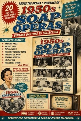 1950s Soap Opera Collection DVD | 20 Vintage Daytime TV Episodes | Hawkins Falls