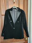 Theory Black Velvet Tuxedo Jacket Women's Size 12-$598 — photo 1