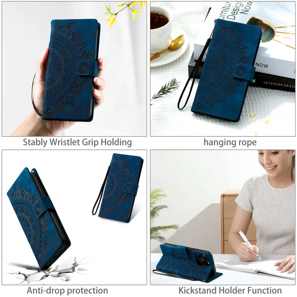 Flip Leather Totem Wallet Phone Case For OnePlus 6 7 8 9 10 11 12 Nord CE 4 N200 - Image 2 of 4