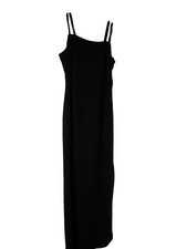 Vintage Jones New York Evening Lined Long Dress 4 Excellent Condition Black