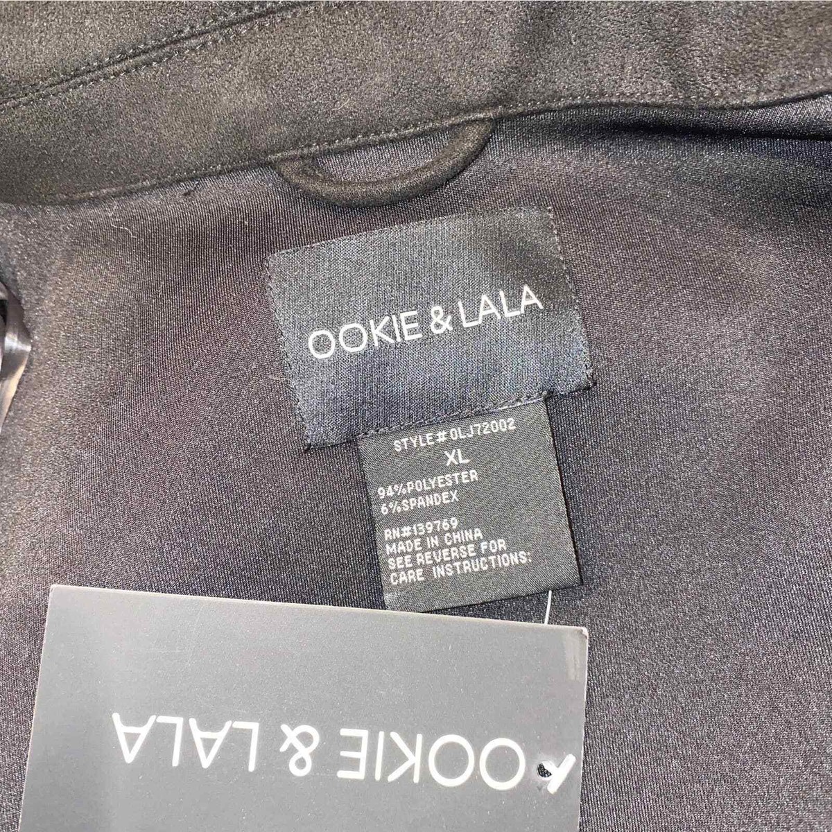 OOKIE & LALA Faux Suede Crop Jacket Black Size XL NWT | eBay