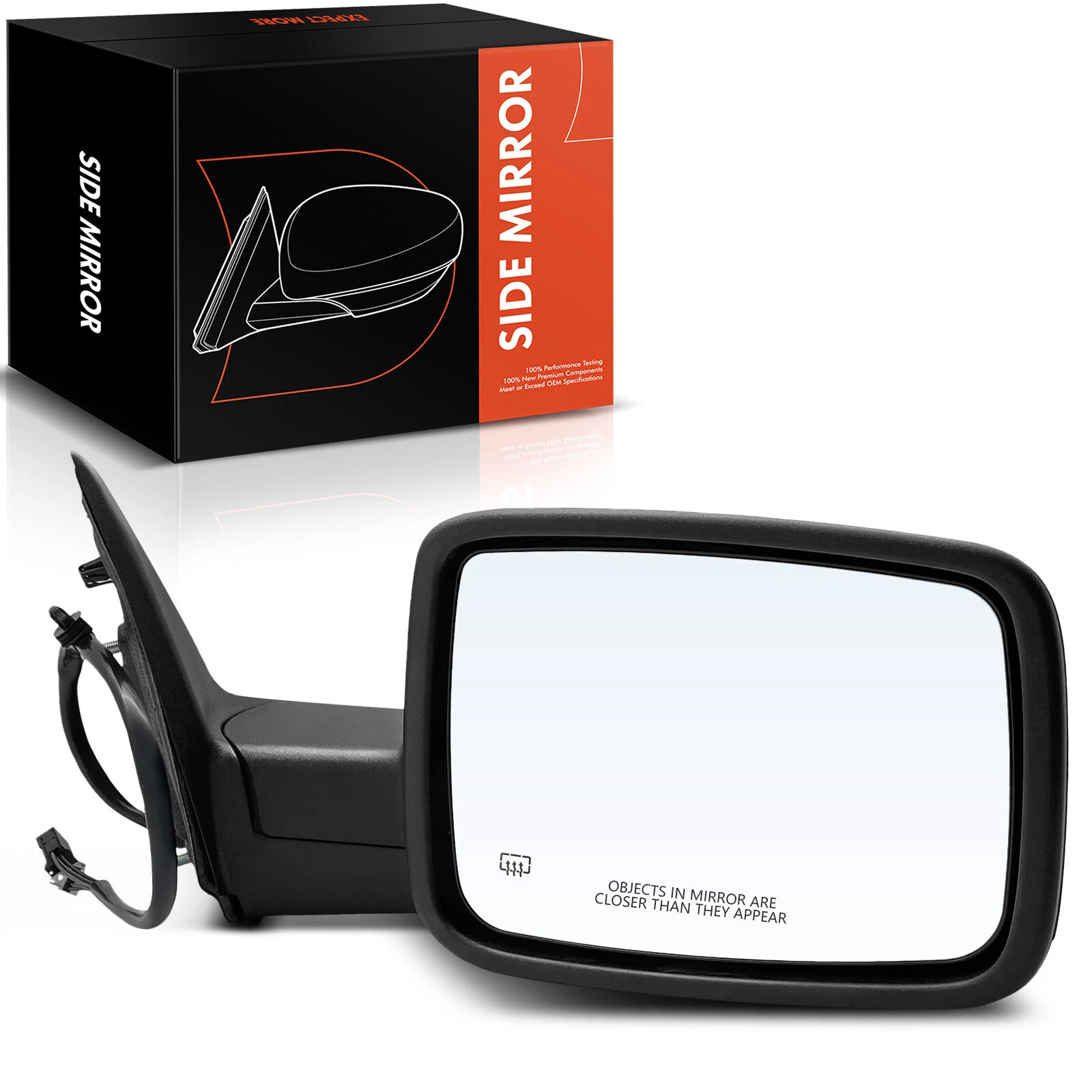 Right Power Mirror with Heated & Turn Signal Smooth for Dodge Ram 1500 2009 2010