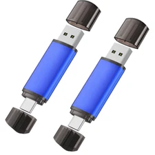 Memory Stick 2 in 1 128GB 2 Pack Type-C /A - MacBook Chromebook iPad Android PC
