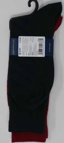 Polo Ralph Lauren 2 pares de calcetines de vestir para hombre rojos a lunares verdes azules a rayas - Imagen 3 de 3