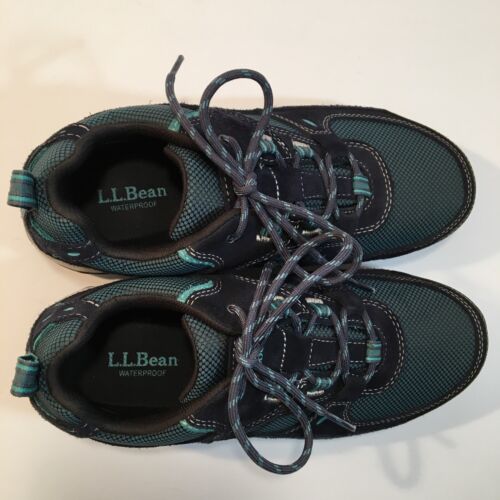 LL Bean Trail 4 wasserdichte Damen-Wanderschuhe Turnschuhe marineblau türkis Größe 9 M - Bild 8 von 9