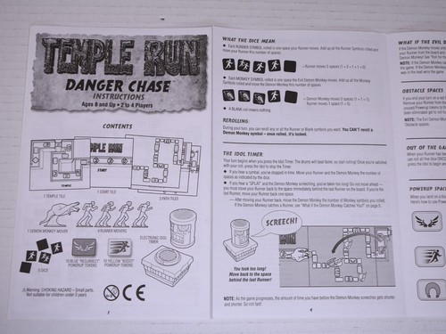 Temple Run Danger Chase Board Game Spin Master Sprint Ages 8+ 100% Complet Test - Picture 16 of 24