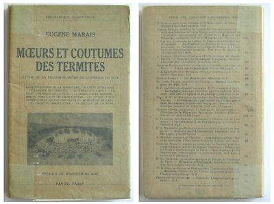 SITTEN UND GEBRÄUCHE DER TERMITEN - E.MARAIS - PAYOT