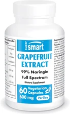 Supersmart Grapefruit Extract 600Mg per Day (99% Naringin) - High Potency GSE Su