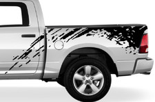 Splash Decal For Dodge Ram Bed Side 4x4 Vinyl Graphics Design Sticker Off Road